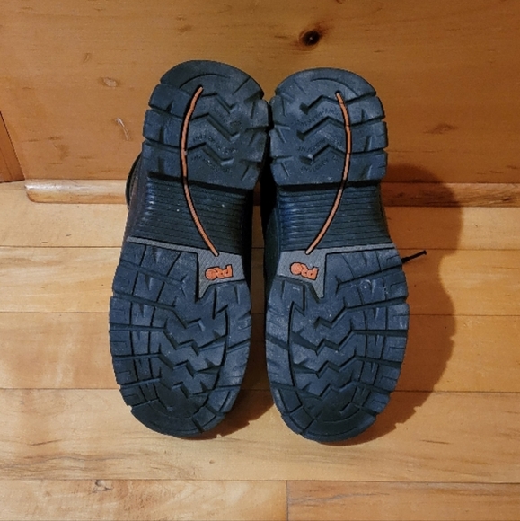 Black Leather Work Boots - Picture 4 of 5